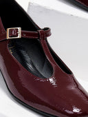 Γοβάκια λουστρίνι με μπαρέτα - Μπορντό - thefashionproject.gr - TFP