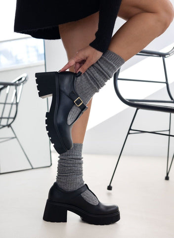 Γόβες δερμάτινες Mary Jane Ragazza 0599 - Μαύρο - thefashionproject.gr - RAGAZZA