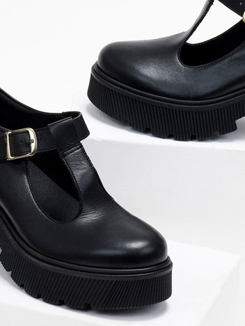 Γόβες δερμάτινες Mary Jane Ragazza 0599 - Μαύρο - thefashionproject.gr - RAGAZZA