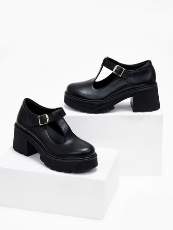 Γόβες δερμάτινες Mary Jane Ragazza 0599 - Μαύρο - thefashionproject.gr - RAGAZZA