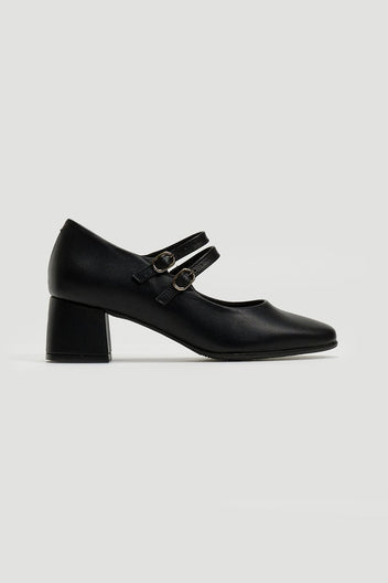 Γόβες δερμάτινες Mary Janes Ragazza 036 - Μαύρο - thefashionproject.gr - RAGAZZA