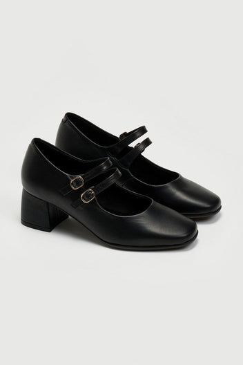 Γόβες δερμάτινες Mary Janes Ragazza 036 - Μαύρο - thefashionproject.gr - RAGAZZA