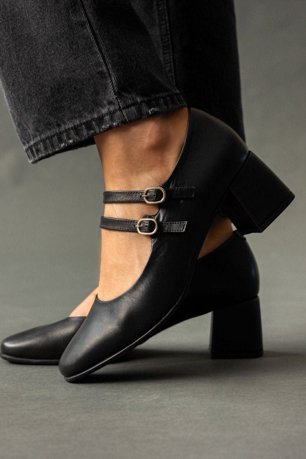 Γόβες δερμάτινες Mary Janes Ragazza 036 - Μαύρο - thefashionproject.gr - RAGAZZA