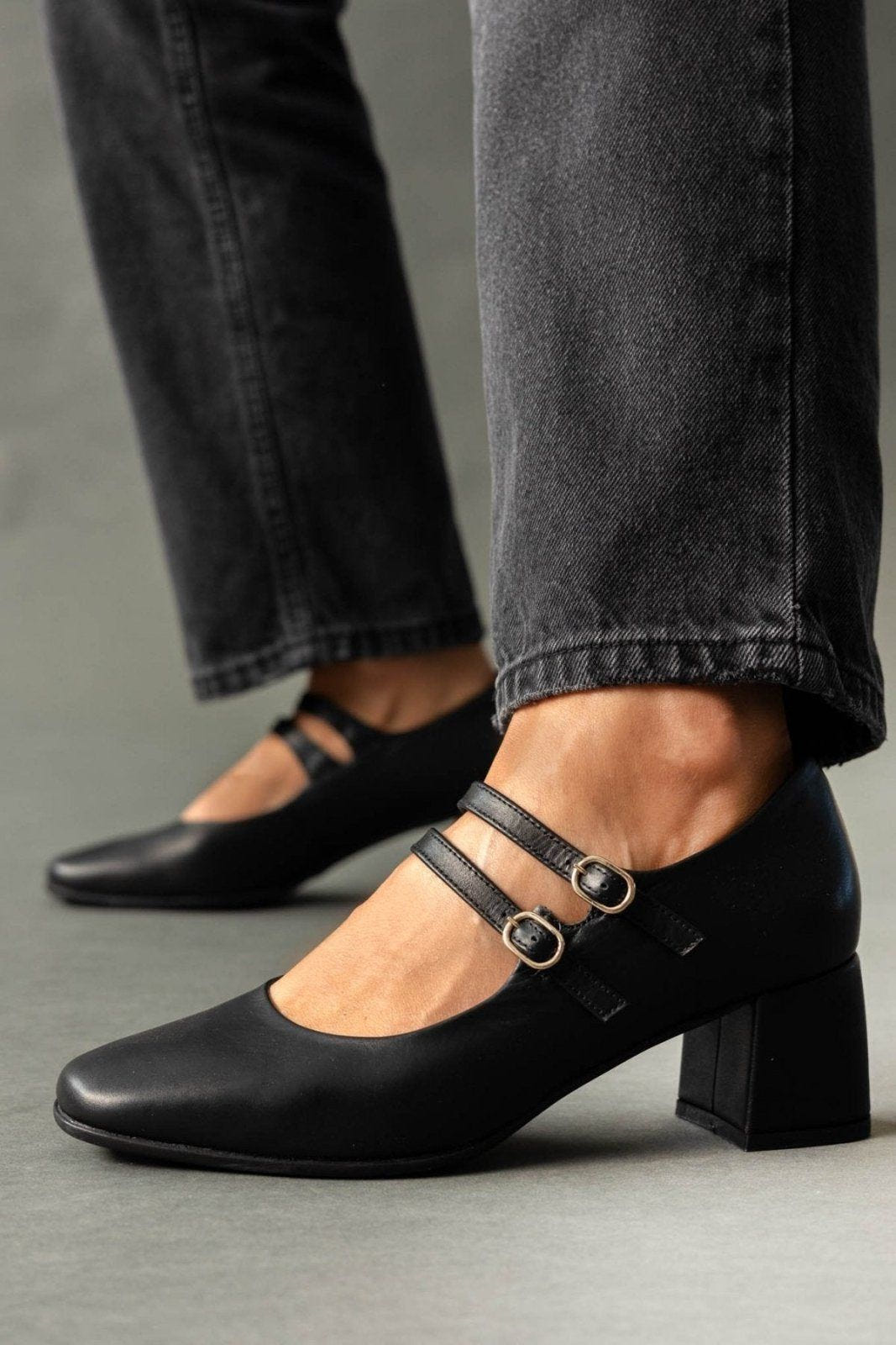Γόβες δερμάτινες Mary Janes Ragazza 036 - Μαύρο - thefashionproject.gr - RAGAZZA