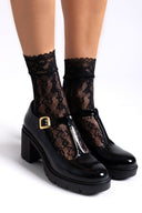 Γόβες λουστρίνι Mary Jane TFP - Μαύρο - thefashionproject.gr - TFP