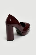 Γόβες λουστρίνι με φιάπα TFP - Burgundy - thefashionproject.gr - TFP