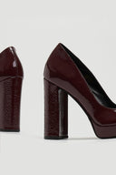 Γόβες λουστρίνι με φιάπα TFP - Burgundy - thefashionproject.gr - TFP