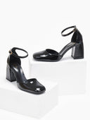 Γόβες λουστρίνι με μπαρέτα - Μαύρο - thefashionproject.gr - TFP
