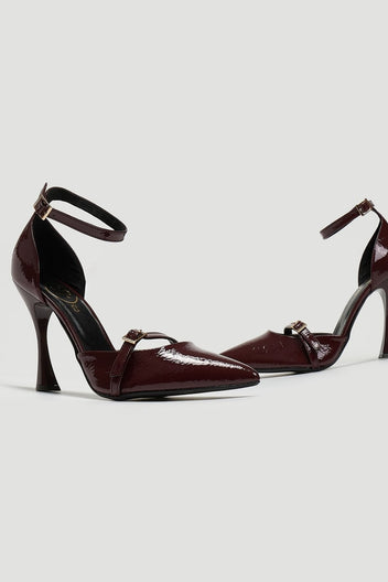 Γόβες λουστρίνι με μπαρέτα TFP - Burgundy - thefashionproject.gr - TFP