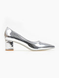 Γόβες λουστρίνι μυτερές - Ασημί - thefashionproject.gr - GIVANA