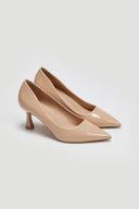 Γόβες λουστρίνι μυτερές ERYNN - Μπεζ - thefashionproject.gr - ERYNN
