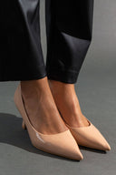 Γόβες λουστρίνι μυτερές ERYNN - Μπεζ - thefashionproject.gr - ERYNN