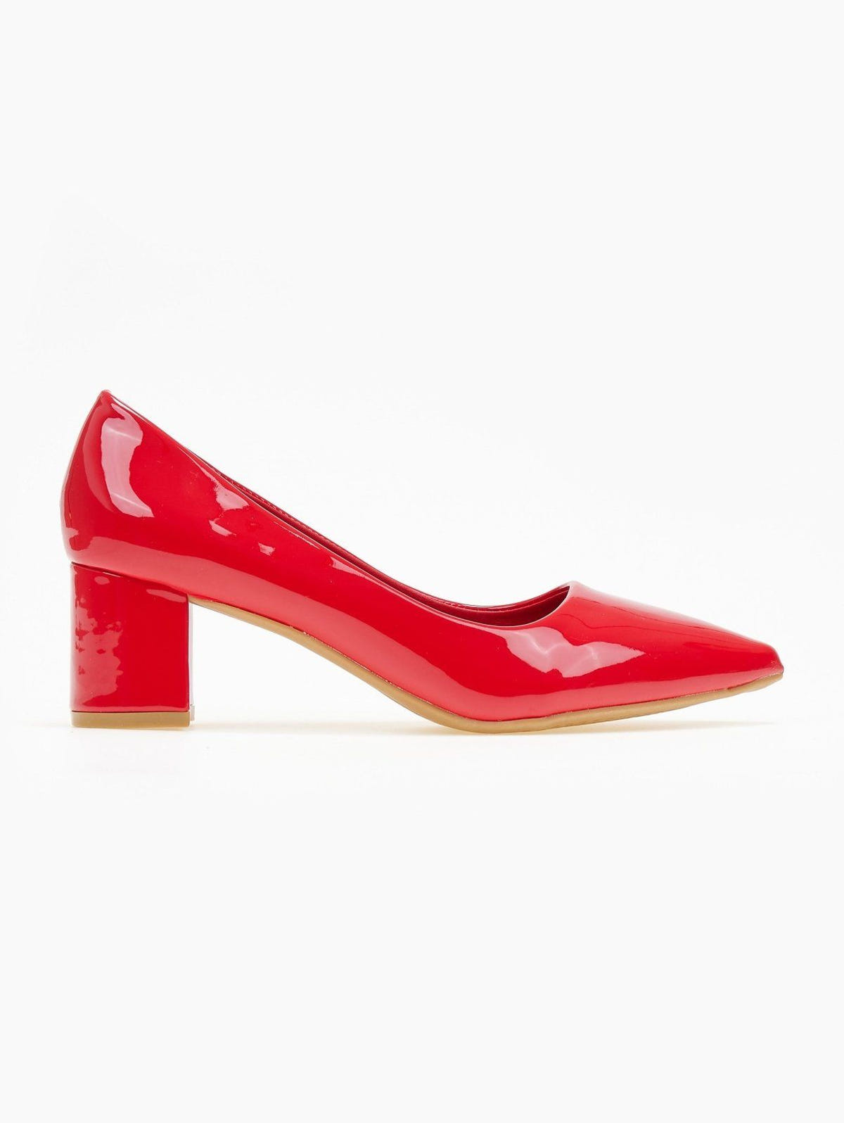 Γόβες λουστρίνι μυτερές - Κόκκινο - thefashionproject.gr - GIVANA
