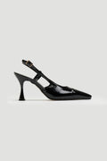 Γόβες λουστρίνι μυτερές TFP - Μαύρο - thefashionproject.gr - TFP