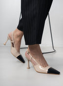 Γόβες λουστρίνι μυτερές TFP - Nude - thefashionproject.gr - TFP