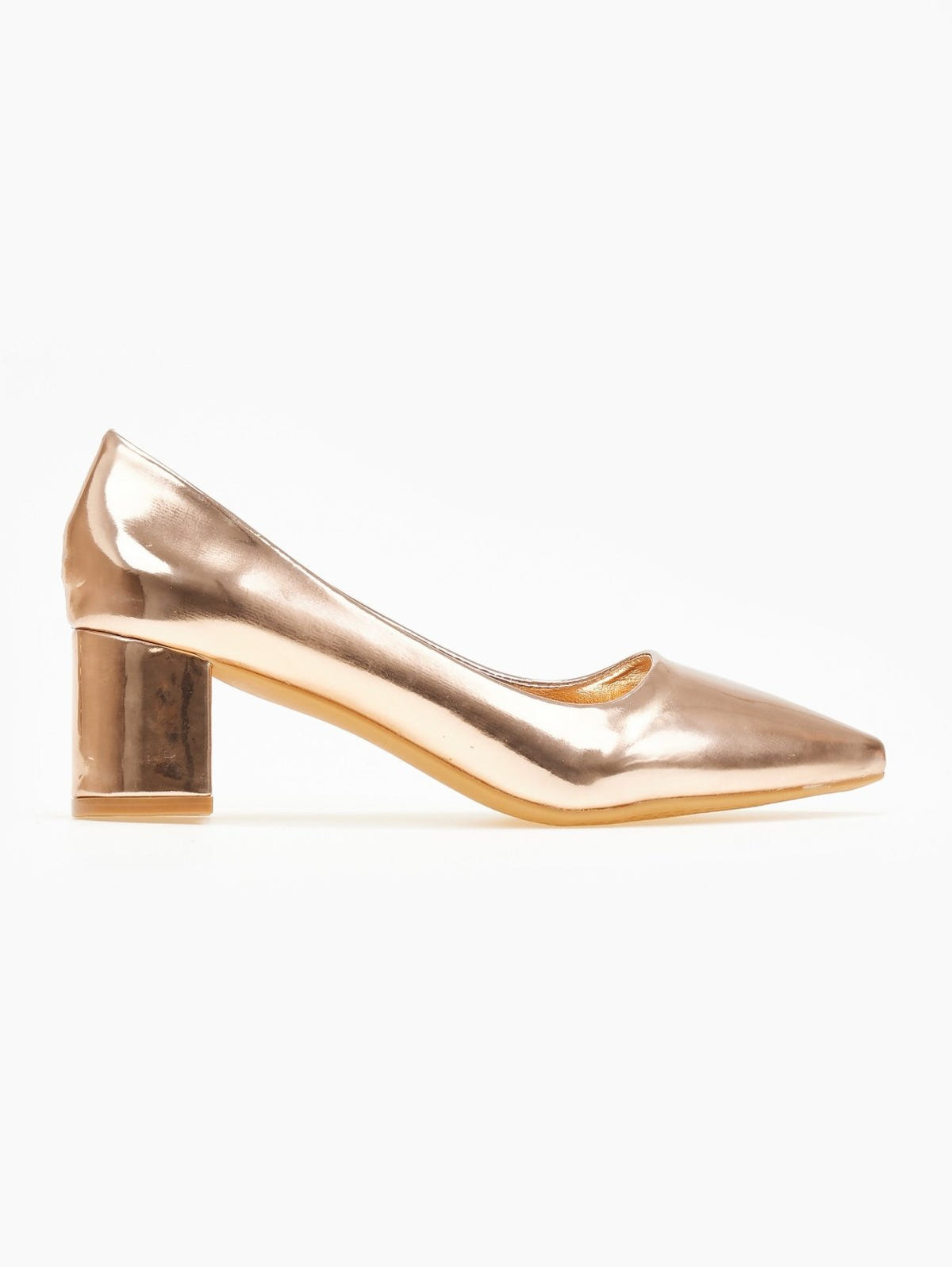 Γόβες λουστρίνι μυτερές - Χαλκός - thefashionproject.gr - GIVANA