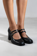 Γόβες Mary Jane δερμάτινες Ragazza 076 - Μαύρο - thefashionproject.gr - RAGAZZA