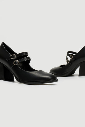 Γόβες Mary Jane δερμάτινες Ragazza 076 - Μαύρο - thefashionproject.gr - RAGAZZA