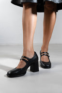 Γόβες Mary Jane δερμάτινες Ragazza 076 - Μαύρο - thefashionproject.gr - RAGAZZA