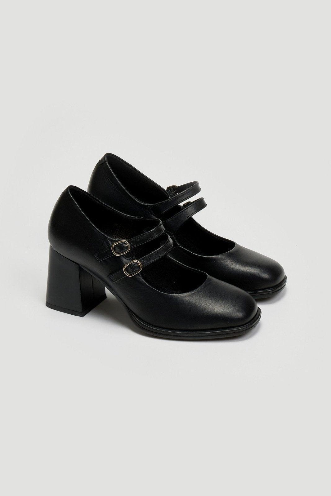 Γόβες Mary Jane δερμάτινες Ragazza 076 - Μαύρο - thefashionproject.gr - RAGAZZA