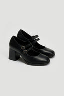 Γόβες Mary Jane δερμάτινες Ragazza 076 - Μαύρο - thefashionproject.gr - RAGAZZA