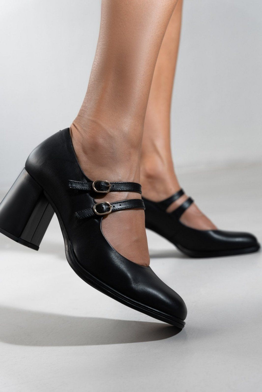 Γόβες Mary Jane δερμάτινες Ragazza 076 - Μαύρο - thefashionproject.gr - RAGAZZA