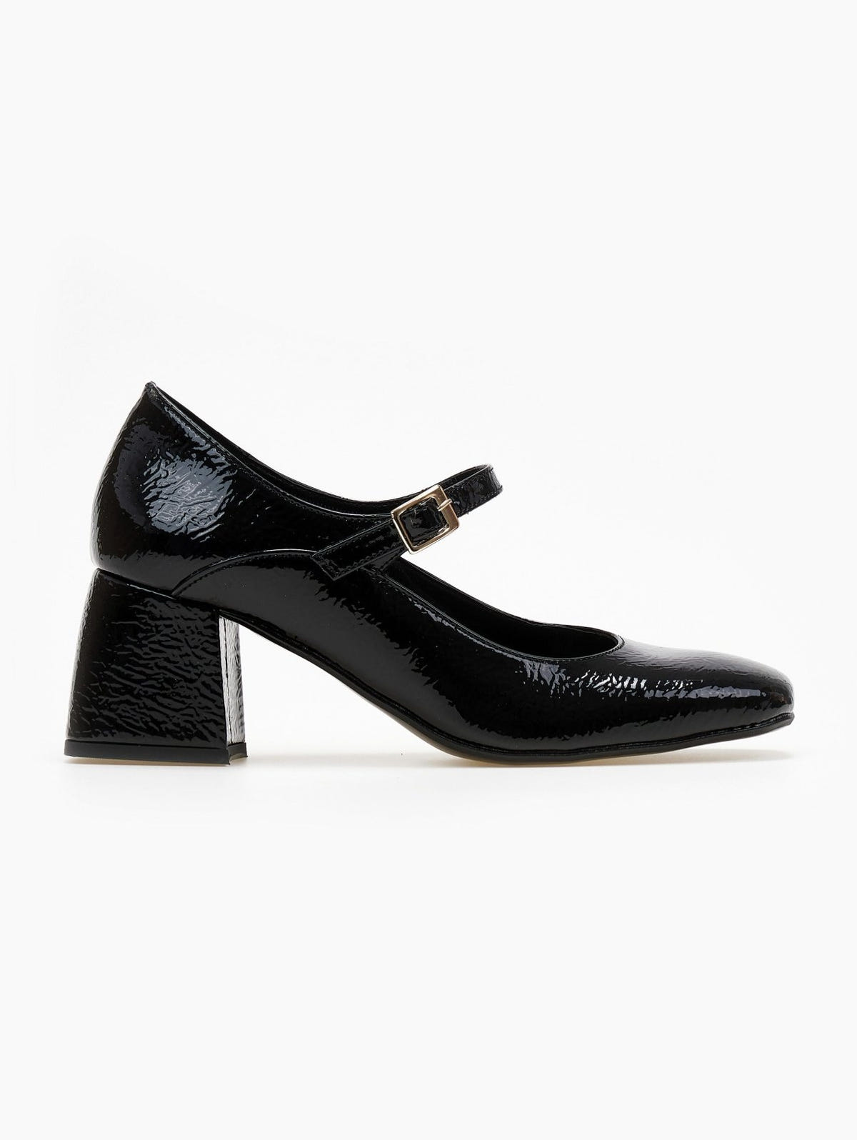 Γόβες Mary Jane λουστρίνι TFP - Μαύρο - thefashionproject.gr - TFP
