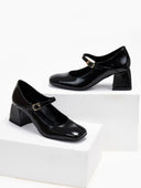 Γόβες Mary Jane λουστρίνι TFP - Μαύρο - thefashionproject.gr - TFP