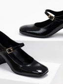 Γόβες Mary Jane λουστρίνι TFP - Μαύρο - thefashionproject.gr - TFP