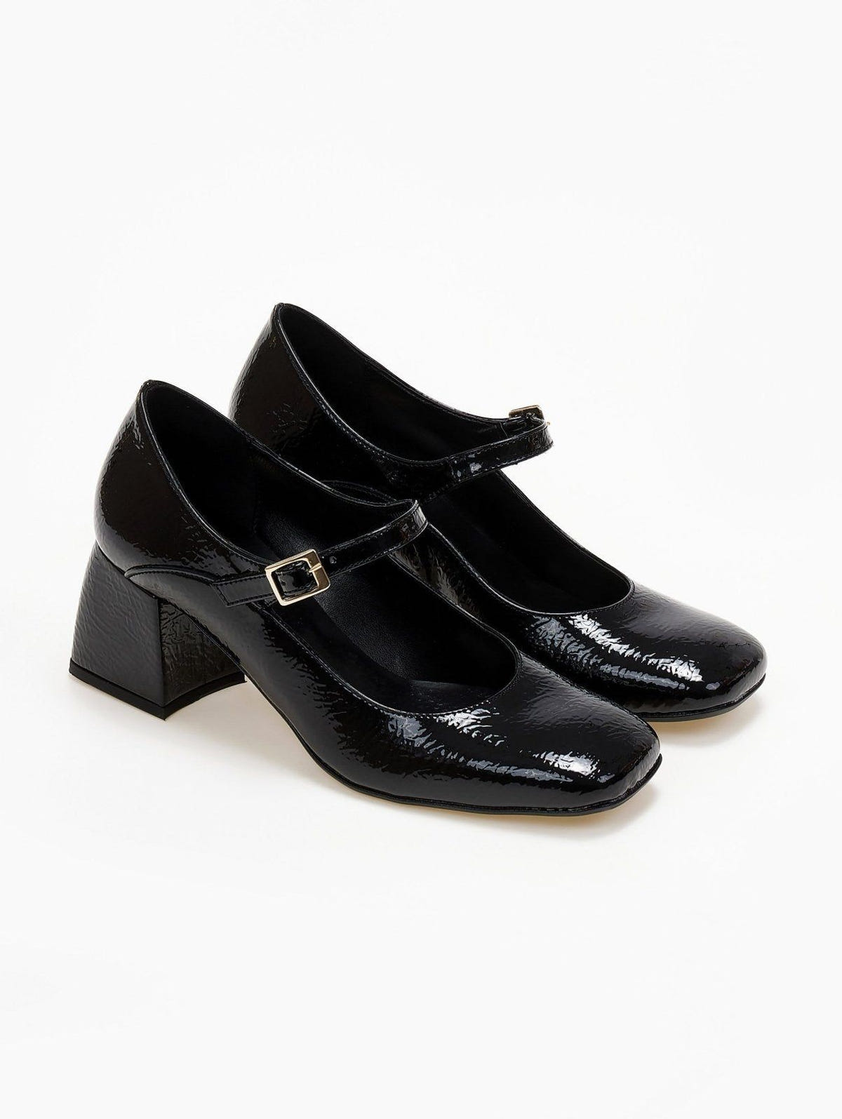 Γόβες Mary Jane λουστρίνι TFP - Μαύρο - thefashionproject.gr - TFP