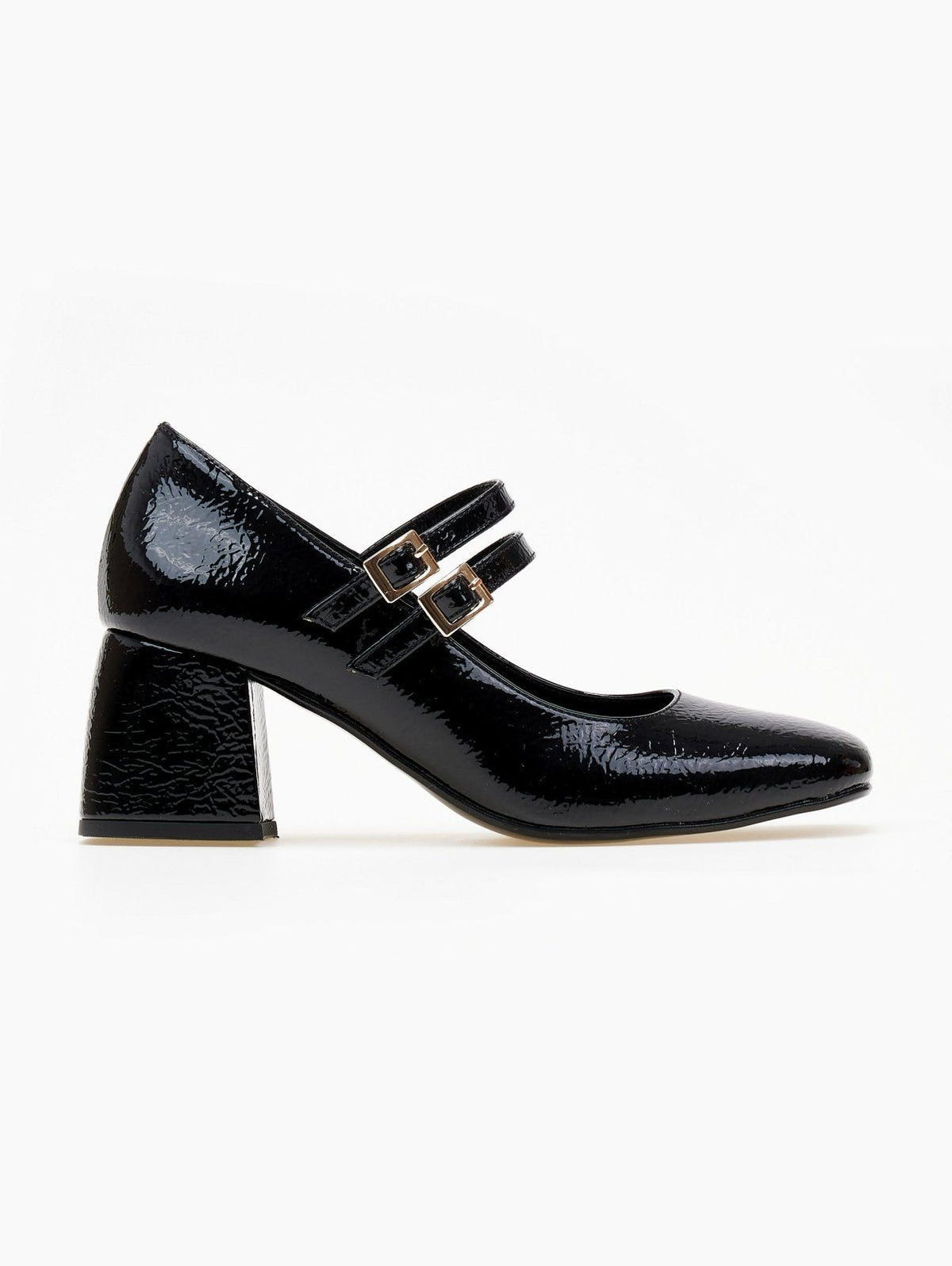 Γόβες Mary Jane λουστρίνι TFP - Μαύρο - thefashionproject.gr - TFP