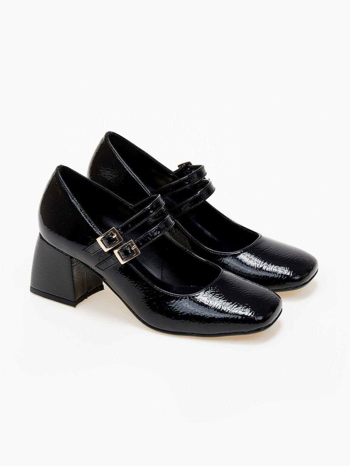 Γόβες Mary Jane λουστρίνι TFP - Μαύρο - thefashionproject.gr - TFP