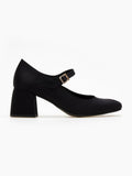 Γόβες Mary Jane σατέν tfp - Μαύρο - thefashionproject.gr - TFP