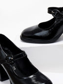 Γόβες Mary Janes δερμάτινες λουστρίνι RAGAZZA 074 - Μαύρο - thefashionproject.gr - RAGAZZA
