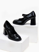 Γόβες Mary Janes δερμάτινες λουστρίνι RAGAZZA 074 - Μαύρο - thefashionproject.gr - RAGAZZA