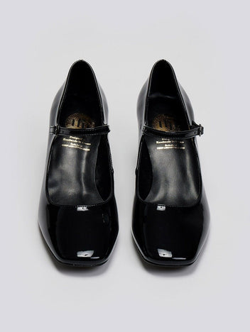 Γόβες Mary Janes λουστρίνι TFP - Μαύρο - thefashionproject.gr - TFP