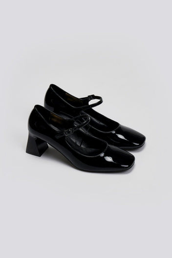 Γόβες Mary Janes λουστρίνι TFP - Μαύρο - thefashionproject.gr - TFP