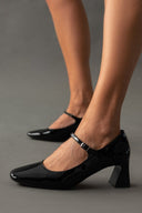 Γόβες Mary Janes λουστρίνι TFP - Μαύρο - thefashionproject.gr - TFP