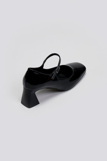 Γόβες Mary Janes λουστρίνι TFP - Μαύρο - thefashionproject.gr - TFP