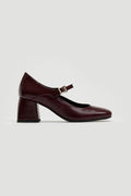 Γόβες Mary Janes με λουστρίνι TFP - Burgundy - thefashionproject.gr - TFP