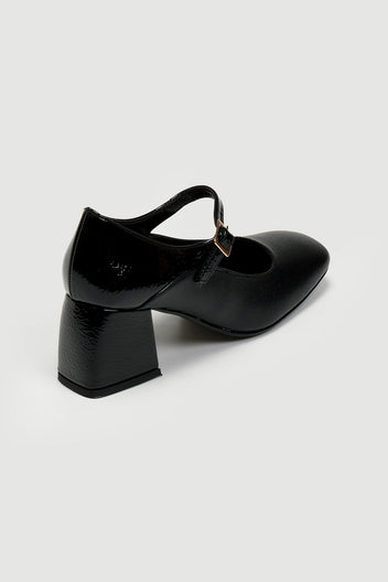 Γόβες Mary Janes με λουστρίνι TFP - Μαύρο - thefashionproject.gr - TFP