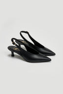 Γόβες ματ μυτερές slingback TFP - Μαύρο - thefashionproject.gr - TFP