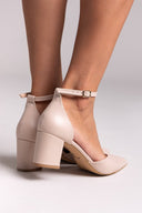 Γόβες με ανοιχτά πλαϊνά TFP - Nude - thefashionproject.gr - TFP
