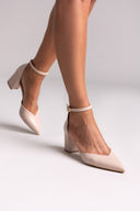 Γόβες με ανοιχτά πλαϊνά TFP - Nude - thefashionproject.gr - TFP