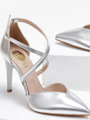 Γόβες με crossover λουράκια TFP - Ασημί - thefashionproject.gr - TFP