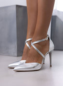 Γόβες με crossover λουράκια TFP - Ασημί - thefashionproject.gr - TFP