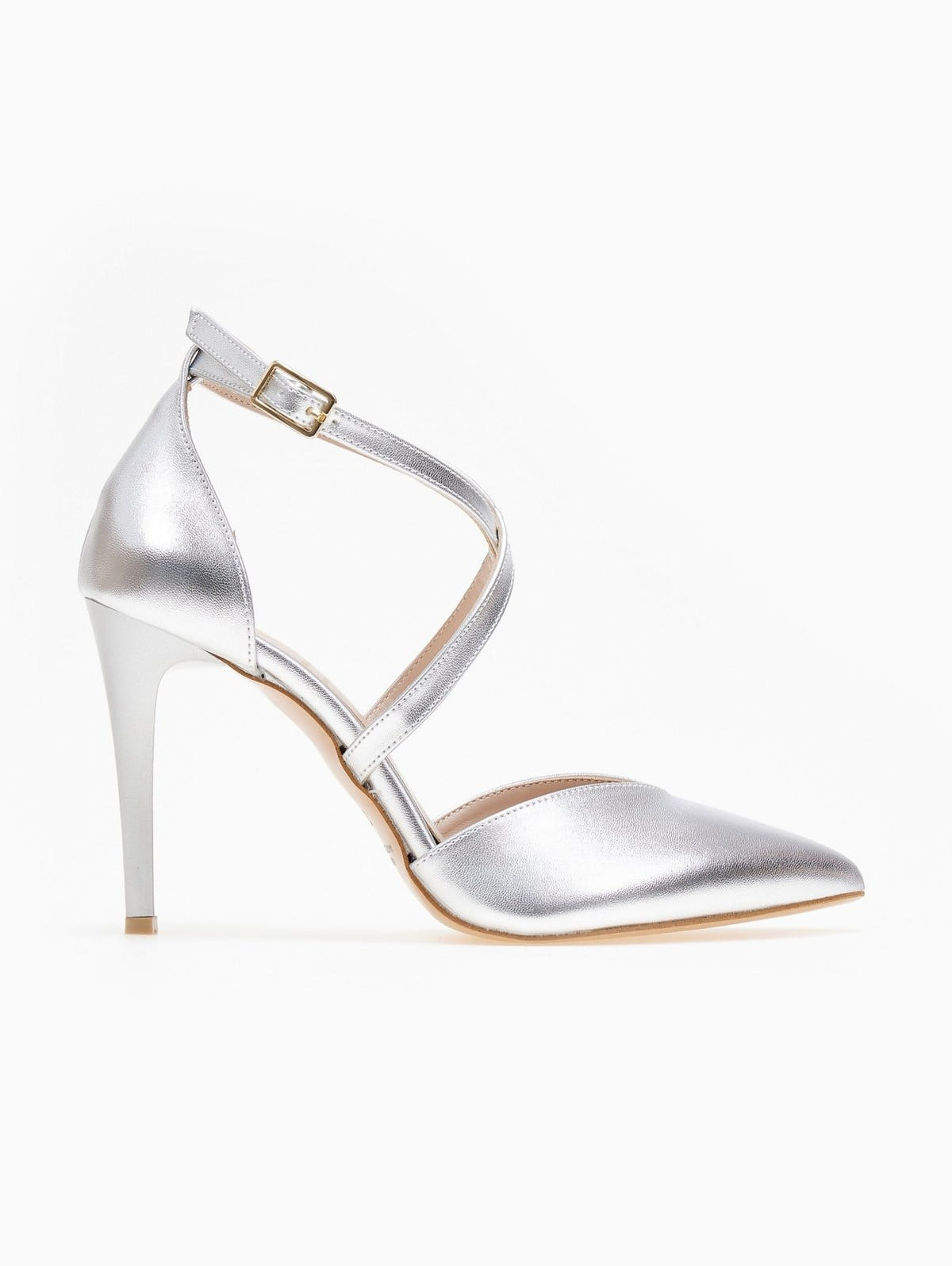 Γόβες με crossover λουράκια TFP - Ασημί - thefashionproject.gr - TFP