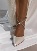 Γόβες με crossover λουράκια TFP - Λευκό - thefashionproject.gr - TFP