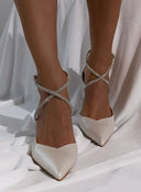 Γόβες με crossover λουράκια TFP - Λευκό - thefashionproject.gr - TFP