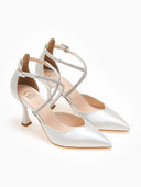 Γόβες με crossover λουράκια TFP - Λευκό - thefashionproject.gr - TFP